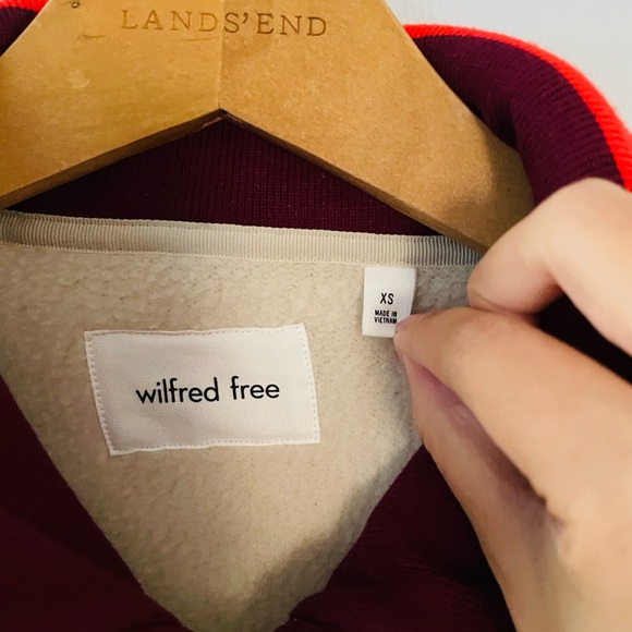 Aritzia Cream and Burgundy Teddy Jacket - Picture 4 of 6